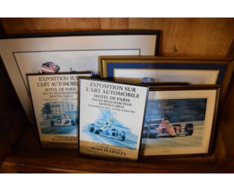 Motor Racing Interest - Craig Warwick - Limited edition print, other framed photos, magazines and model cars etc