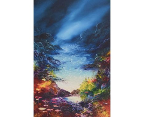After Philip Gray (Irish b.1959) - Limited Edition Print - Into the Blue, 53.5cm x 36.5cm, in wooden frameCondition report: A