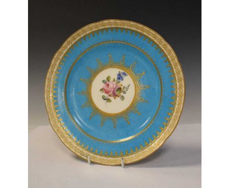 Sevres style cabinet plate, Spode limited edition plate, and a Rosenthal bowl, 24cm diameter.