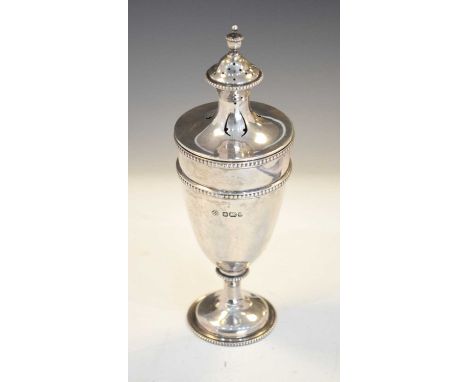 Neoclassical urn caster by William Hutton, Sheffield 1910, 127g approx