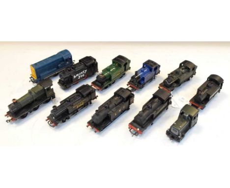 Quantity of 00 gauge train set locomotives to include; TTR, Bachmann, G&amp;R Wrenn 'Southern 1047', etc
