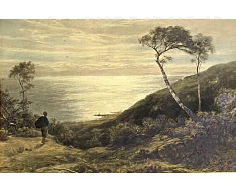 After John MacWhirter, RA, Scottish (1839-1911), Morning, Isle of Arran, coloured lithograph, 40cm x 62cm