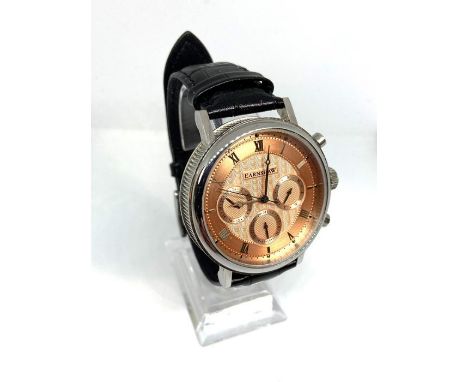 An Earnshaw ‘Beaufort’ Automatic Chronograph watch, 8103, water resistant to 5 ATM, coppered dial, with roman numerals, origi