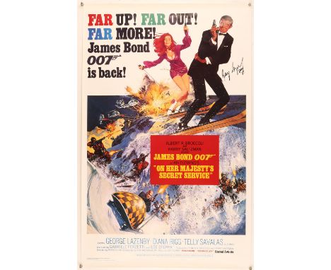 James Bond 007 - On Her Majesty's Secret Service (1969) - Signed Reproduction One Sheet poster, signed George Lazenby 007 to 