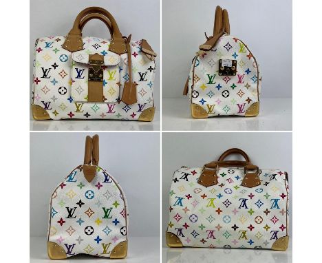 A LOUIS VUITTON Marc Jacobs / Murakami collaboration neo-pop monogram "Speedy" 30" bag. 33 colours Multicolour Blanc Monogram