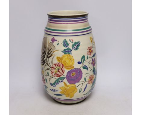 A large Poole pottery vase, 33cm high