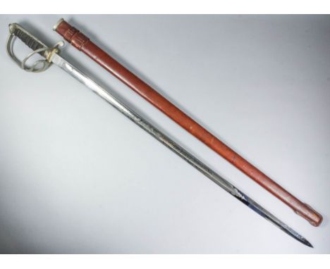 A George V Army Officer's dress sword, by Henry Wilkinson of London, Serial No. 50583, the 35ins bright steel blade decorated