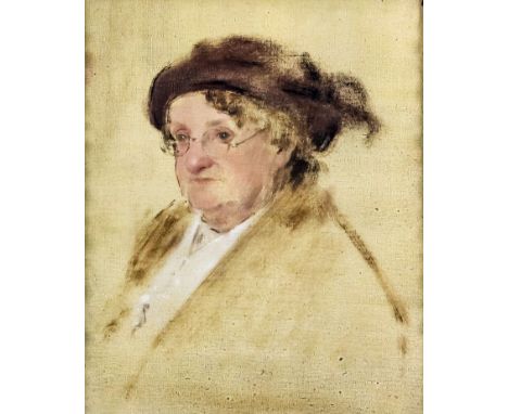 ***Jehan Daly (1918-2001) - Oil painting - Shoulder length portrait - "Ida McKay", canvas 11.75ins x 9.5ins, in gilt moulded 