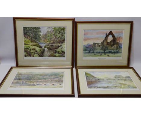 Wharfedale Yorkshire, three limited edition colour prints after Alan R Clark and one other by Edwin C Clark 30cm x 38.5cm (4)