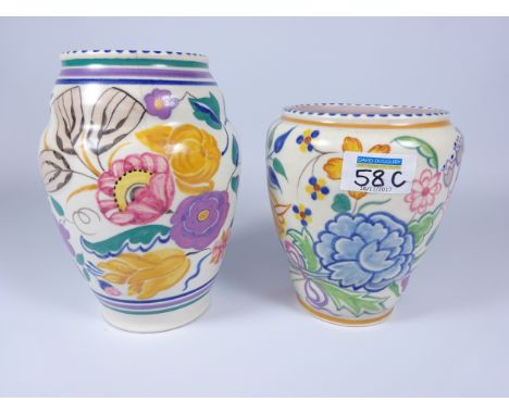 Early Poole pottery vase, H14.5cm and another Poole pottery vase (2)   Condition Report   Click here for further images, cond