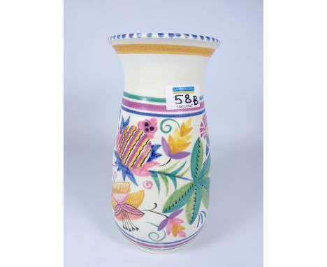 Poole pottery vase by Clarice Heath, c1938, H23.5cm    Condition Report   Click here for further images, condition, auction t