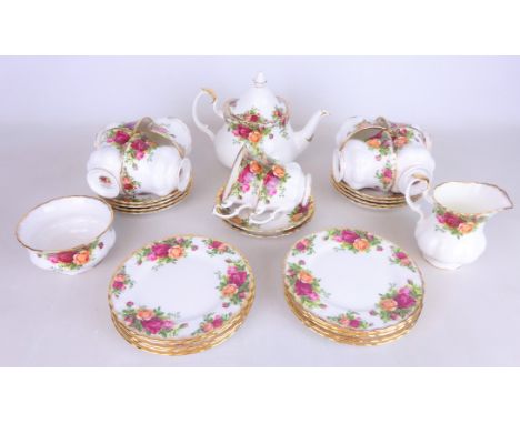Royal Albert 'Old Country Roses' tea  service for ten   Condition Report   Click here for further images, condition, auction 