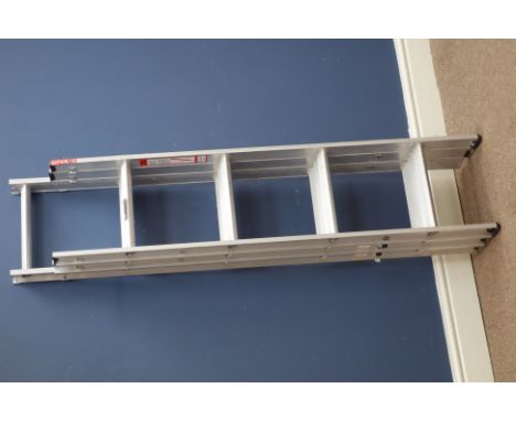 Abru W015381 triple extending ladders and a pair of step ladders   Condition Report   Click here for further images, conditio