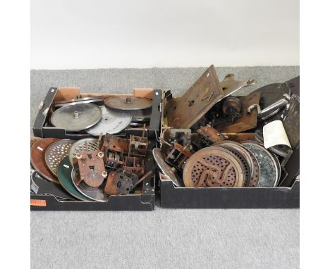 Four boxes of vintage gramophone parts 