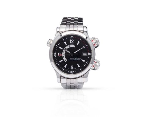 Jaeger-leCoultre: a stainless steel wristwatch Master Memovox model 146.8.97, c.2003, stainless steel case, automatic movemen