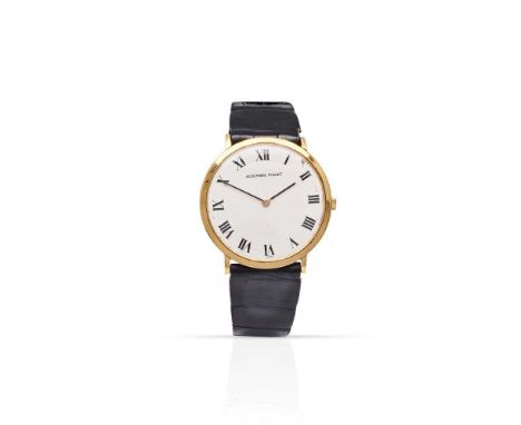 Y Audemars Piguet: a manual wind wristwatch Calatrava model, manual wind movement, c.1990, signed round dial with Roman numer