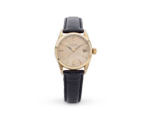 Rolex: a mid 20th-century wristwatch  Oysterdate model 6466, gold-plated case, signed Rolex manual wind movement, signed roun
