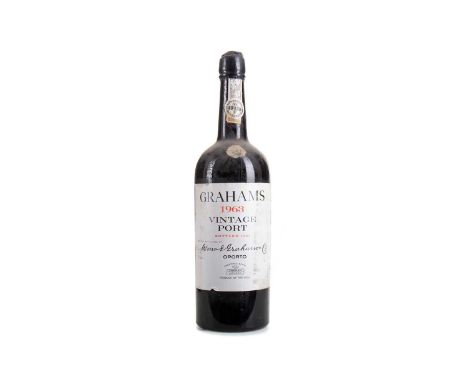 GRAHAM'S 1963 VINTAGE PORTNo stated ABV / Approximately 75clMinor marking to label.