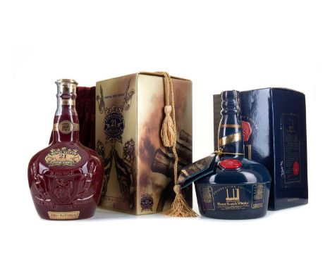 CHIVAS ROYAL SALUTE 21 YEAR OLD RUBY FLAGONBlended whisky.40% ABV / 70clDUNHILL OLD MASTER CELEBRATION EDITIONBlended whisky.
