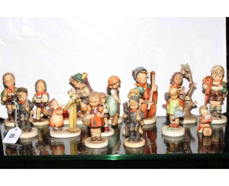 Collection of fifteen Hummel figures.