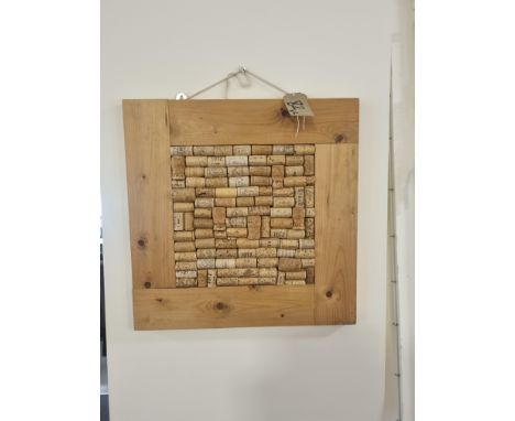 A set of 2 x Framed Artwork Comprising Of Botanical Print 425mm X 530mm and  Cork Art 490mm X 490mm