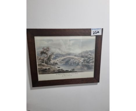 Print The Bridge At Pontypridd Built By William Edwards Taken In 1819 By Thomas Hornor 540mm X 430mm