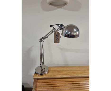 Ikea Table Lamp 'Forsa' Work Lamp With Adjustable Arm And Head - Height 50 Cm - Made Of Nickel-Plated Steel