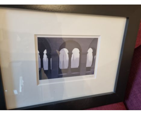 A Set of 2  Wall Art Prints 'The South Wales Valleys' Michael Power Or Powell 232/350 In Wooden Frame With Gold Edge And Blac