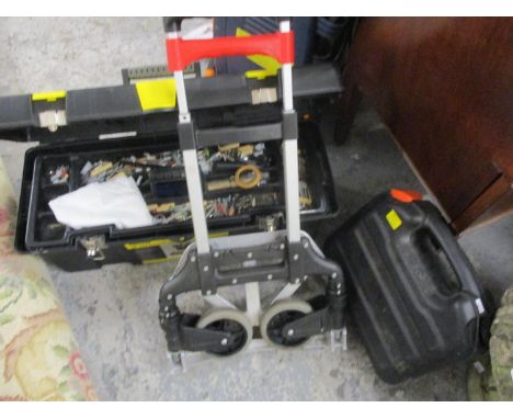 Hand tools to include a battery operated drill, tools and other items 