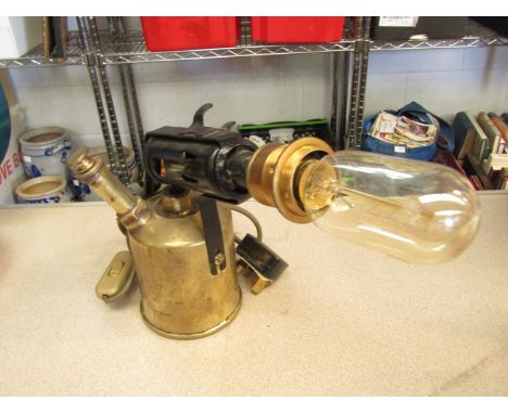 A blowtorch converted into a light