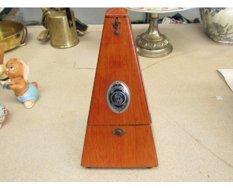 A German wooden cased Metronome