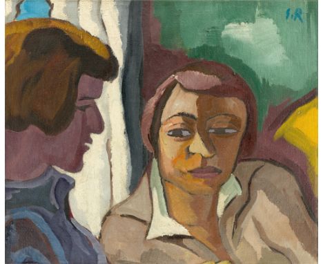 (See English version below)Karl Schmidt-Rottluff (Rottluff 1884 – 1976 Berlin). „Gespräch“. Um 1932Öl auf Leinwand.  51,8&nbs