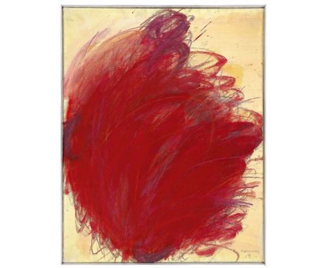 (See English version below)Arnulf Rainer (Baden bei Wien 1929 – lebt in Enzenkirchen und auf Teneriffa). Ohne Titel (Rotes Bi