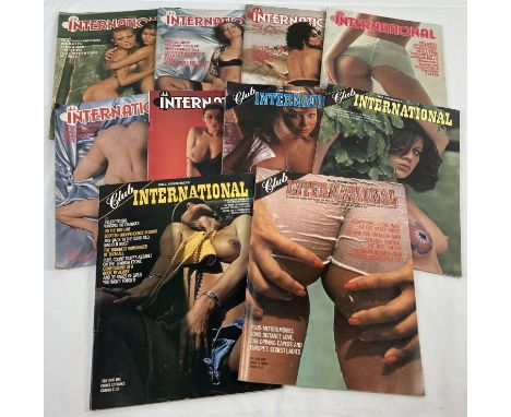 10 assorted vintage issues of Club International, adult erotic magazine. From volumes 5 &amp; 6. 