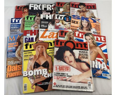 A collection of 16 assorted 'Lads Mags' magazines from 1999 &amp; 2000. To include 11 issues of Front, FHM, Maxim and first i