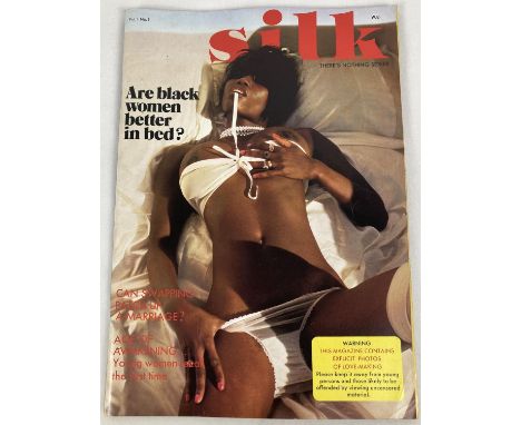 Volume 1 No. 1 of Silk, vintage adult erotic magazine. In very good condition. 