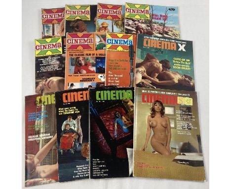 12 assorted vintage issues of Cinema X, adult film magazine. From volumes 3 &amp; 4. 