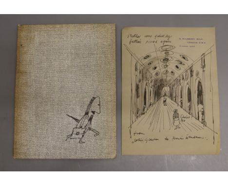 Glasham, John - The Eye of a Needle, with authors inscription "and to Francis Wyndham with regards from john Glasham", 8vo, c