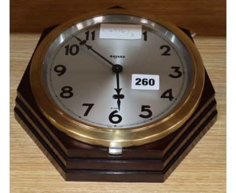 An Art Deco wall clock by Bayard width 23cm