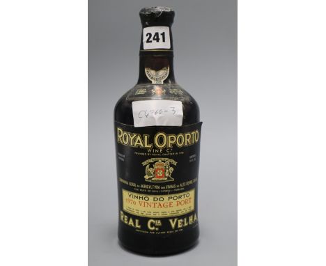 A bottle of Royal Oporto 1970 vintage port