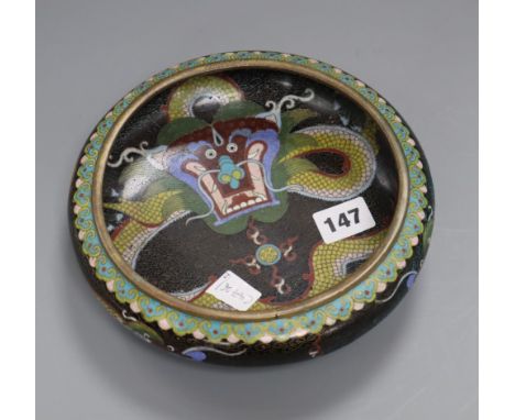 An early 20th century Chinese cloisonne enamel 'dragon' bowl diameter 20cm