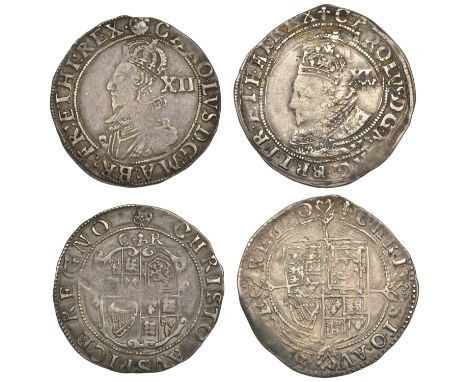 Charles I (1625-1649), Tower mint, Shillings (2), Gp A, type 1, mm. lis, bust 1, both arches jewelled, pellet stops both side