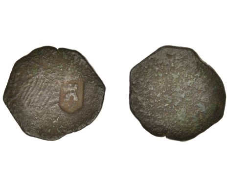 Charles I (1625-1649), Irish issues, Cities of Refuge, Kilkenny, Halfpenny, obv. countermarked with a castle and k, 5.04g (S 