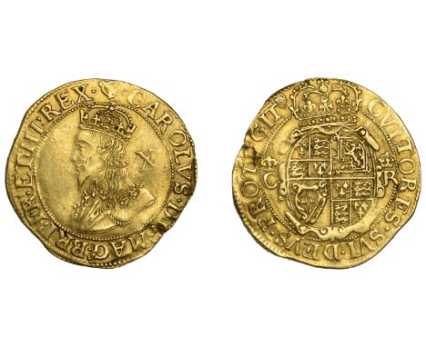 Charles I (1625-1649), Tower mint, Double-Crown, Gp D, mm. harp, class II, bust 7, reads fr and hi, 4.52g/10h (SCBI Schneider