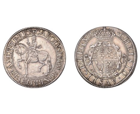 Charles I (1625-1649), Briot’s First Milled issue, Halfcrown, mm. flower on obv. only, signed b both sides, 14.96g/6h (Bull 4