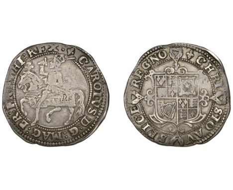 Charles I (1625-1649), Tower mint, Halfcrown, Gp I, type 1a2, mm. lis, first horseman, housings decorated, no ground line bel