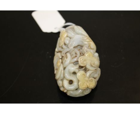 A LATE 19TH / EARLY 20TH CENTURY CHINESE WHITE JADE TOUCHSTONE, carved with various bird studies, L 8 cmNote: Origin or treat