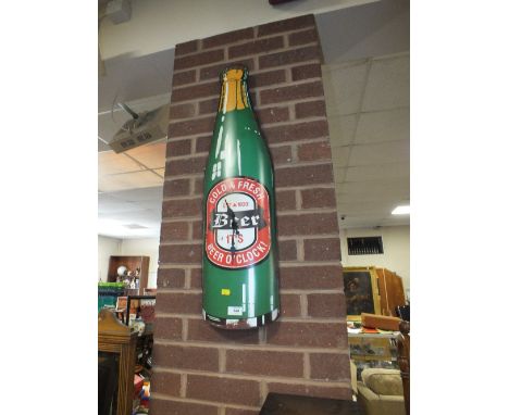 A VINTAGE STYLE BEER BOTTLE CLOCK