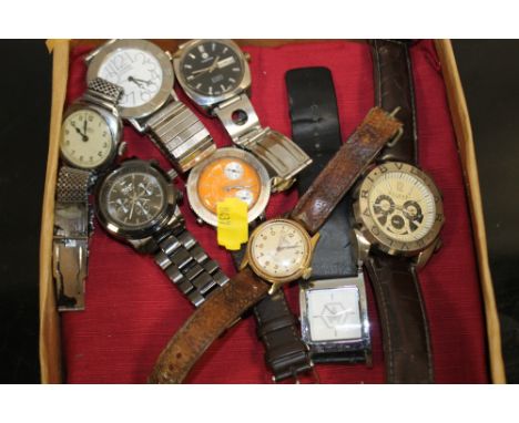SELECTION OF WRISTWATCHES TO INCLUDE - VINTAGE FERO EXAMPLE, ETC 