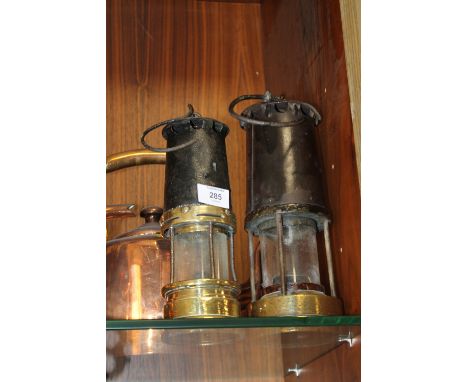 TWO VINTAGE MINERS LAMP
